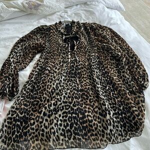 Brand new ganni leopard dress